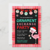Flamingo Holiday Ornament Exchange Party 招待状 (正面)