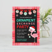 Flamingo Holiday Ornament Exchange Party 招待状 (スタンド正面)