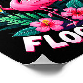 Flamingo Humor Quote Flamingo Lover Whup Flockers  ポスター (角)