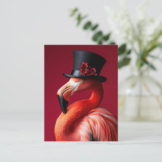 Flamingo in a Top Hat ポストカード (スタンド正面)