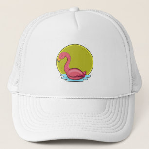 Flamingo in Water with Sun キャップ
