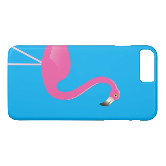 Flamingo iPhone 7プラスケースブルー Case-Mate iPhoneケース (裏面(横))