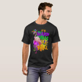 Flamingo Its Mardi Gras Yall Carnival Jester Hat W Tシャツ (正面フル)
