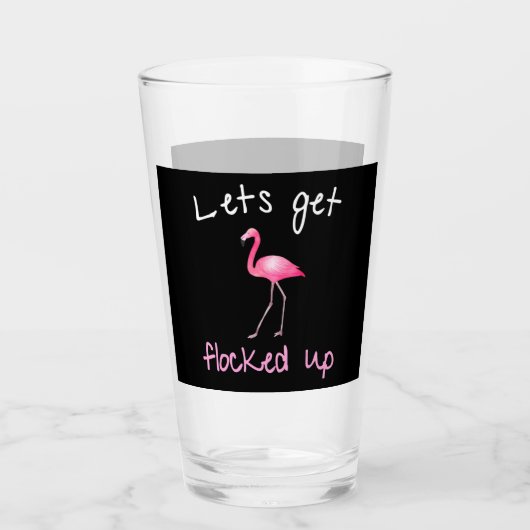 Flamingo - Let Get Flocked タンブラーグラス (正面)