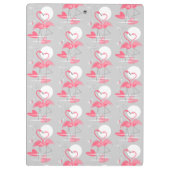 Flamingo Loveタイル貼りクリップボード クリップボード (裏面)