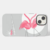 Flamingo Love IPadケース水平 iPhoneケース (裏面横)