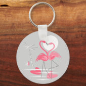 Flamingo Love keychain basic キーホルダー (正面)