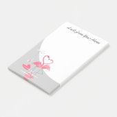 Flamingo Love Large Moon post-it notes垂直 ポストイット (アングル)
