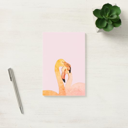 Flamingo Love, Pink Flamingos Post-It Notes ポストイット (オフィス)