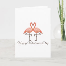 Flamingo Love Valentine's Day カード