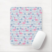 Flamingo Mousepad – ピンク&ブルー マウスパッド (マウス)
