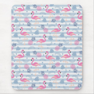 Flamingo Mousepad – ピンク&ブルー マウスパッド