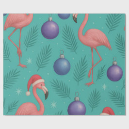 Flamingo Ornament Holiday ラッピングペーパー