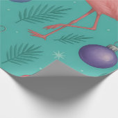 Flamingo Ornament Holiday ラッピングペーパー (角)