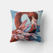 Flamingo Painting - Gift for Flamingo Lovers クッション (裏面)