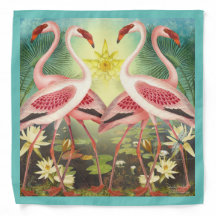 Flamingo Parade Bandana大人/大22" x 22"