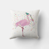 Flamingo Partying – 動物のパーティー クッション (裏面)