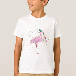 Flamingo Partying – 動物のパーティー Tシャツ