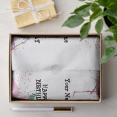 Flamingo Partying – 誕生日パーティーで動物 薄葉紙 (ギフト)