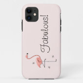 Flamingo Pink 'Fabulous!' iPhone 11ケース Case-Mate iPhoneケース (裏面)