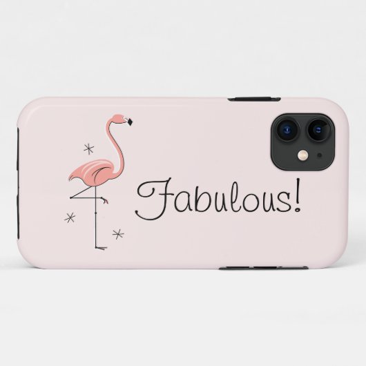 Flamingo Pink 'Fabulous!' iPhone 11ケース Case-Mate iPhoneケース (裏面(横))