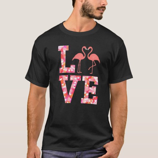 Flamingo  Pink Flamingos Birthday Party Cute Love Tシャツ (正面)