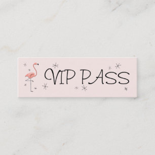 Flamingo Pink 'VIP PASS'ビジネスカードスキニー スキニー名刺