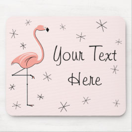 Flamingo Pink "Your Text"マウスパッド マウスパッド