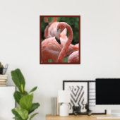Flamingo Pose 20x24プリント – その他のサイズも ポスター (ホームオフィス)