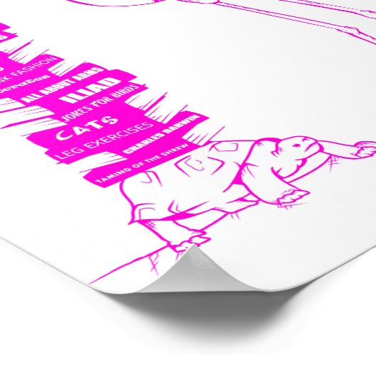 Flamingo Reading ポスター (角)