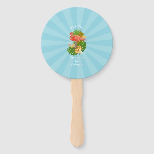 Flamingo Retirement Blue  ハンドファン (裏面)