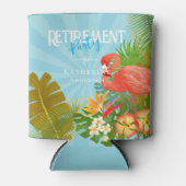 Flamingo Retirement Blue Can Cooler 缶クーラー (正面)