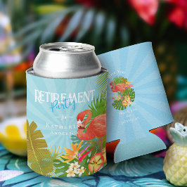 Flamingo Retirement Blue Can Cooler 缶クーラー