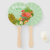 Flamingo Retirement Green  ハンドファン (正面&裏面)