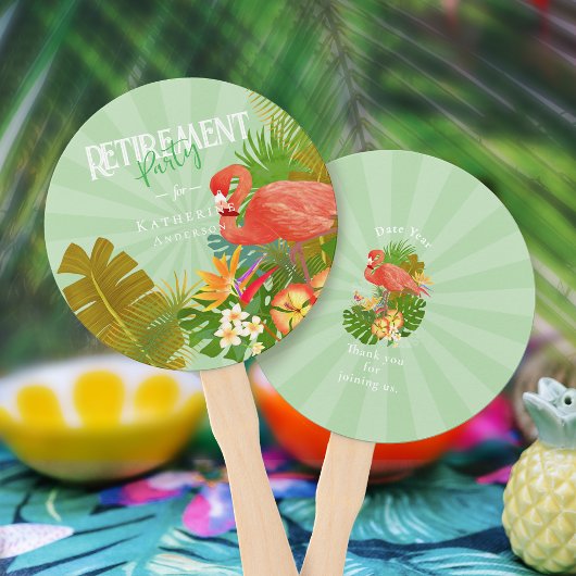 Flamingo Retirement Green  ハンドファン