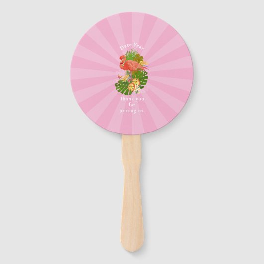 Flamingo Retirement Pink  ハンドファン (裏面)