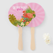 Flamingo Retirement Pink  ハンドファン (正面&裏面)