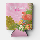 Flamingo Retirement Pink Can Cooler 缶クーラー (正面)