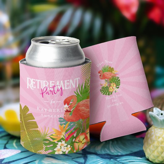 Flamingo Retirement Pink Can Cooler 缶クーラー
