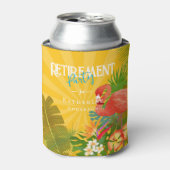 Flamingo Retirement Yellow Orange Can Cooler 缶クーラー (缶正面)