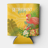 Flamingo Retirement Yellow Orange Can Cooler 缶クーラー (正面)
