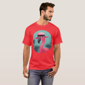 Flamingo Retro 80s 90s Style Animal Lovers gift Tシャツ (正面フル)