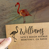 Flamingo Return Address Florida ラバースタンプ