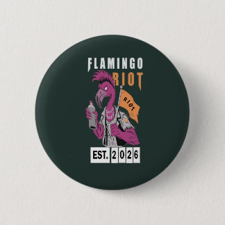 Flamingo Riot Urban Aesthetic Design 缶バッジ