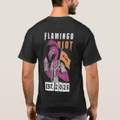 Flamingo Riot Urban Aesthetic Design Tシャツ (裏面)