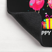 Flamingo Santa Hat Happy New Year Light Long Sleev マウスパッド (コーナー)