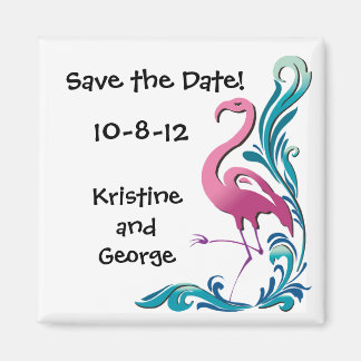 Flamingo Save the Date Magnet マグネット