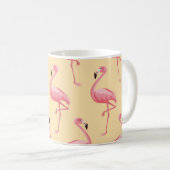 Flamingo seamless pattern background. Pink flaming コーヒーマグカップ (正面右)