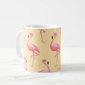 Flamingo seamless pattern background. Pink flaming コーヒーマグカップ (正面左)