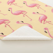 Flamingo seamless pattern background. Pink flaming シェルパブランケット (3/4)